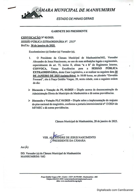 convocação jan 2025 convocação jan 2025