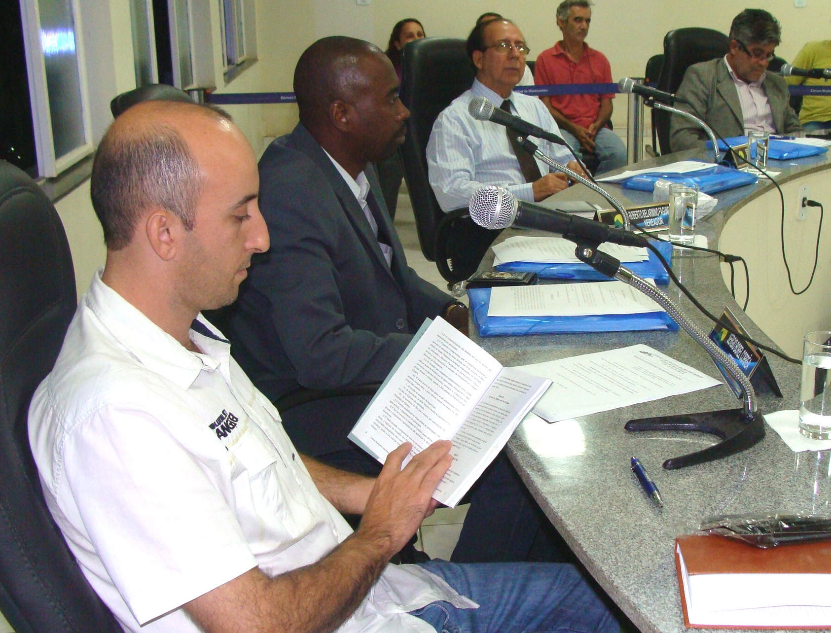 Vereadores Sérgio Borel, Roberto Bob, Sebastião Tristão e Helinho Mendonça.