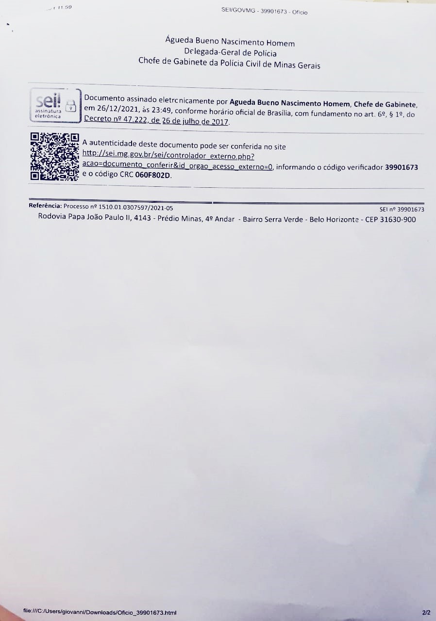 Oficio Policia Civil 29 dez 2021 2