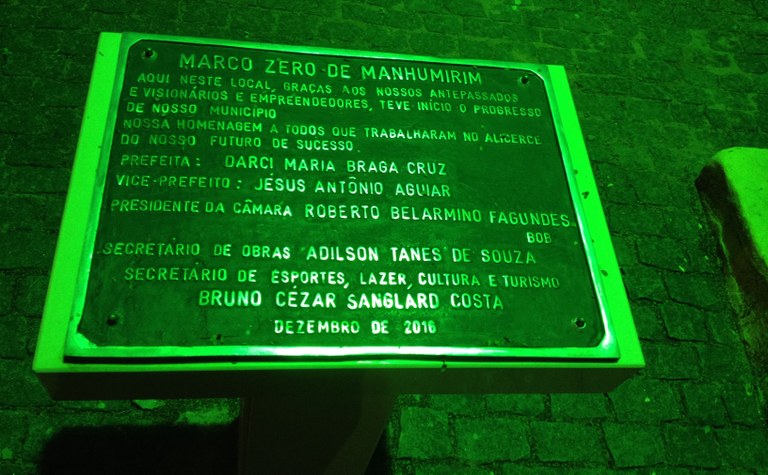 MARCO ZERO Placa onde está o Marco Zero.