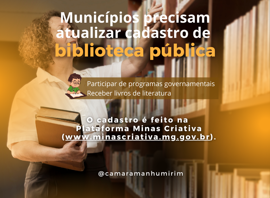Atenção municípios: é preciso cadastrar as bibliotecas públicas para obter apoio