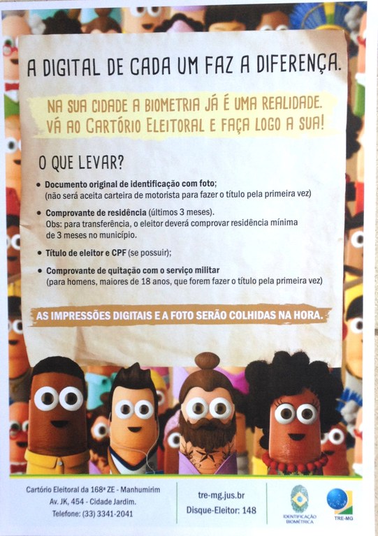 Biometria já pode ser feita no Cartório Eleitoral. Objetivo é atender os municípios da Comarca de Manhumirim.