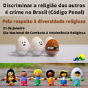 Intolerância religiosa é crime (Código Penal e CF 88)