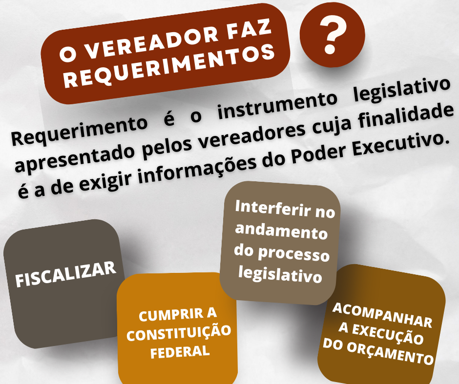 Os requerimentos são fiscalizadores 