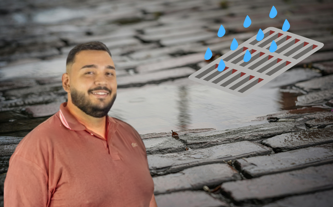 Rede para escoamento de águas de chuvas na Rua Domingos Destro perto do Contorno Antônio Rust