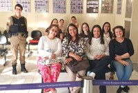 Reunião falou sobre o Agosto Lilás pelo fim da violência contra a mulher.