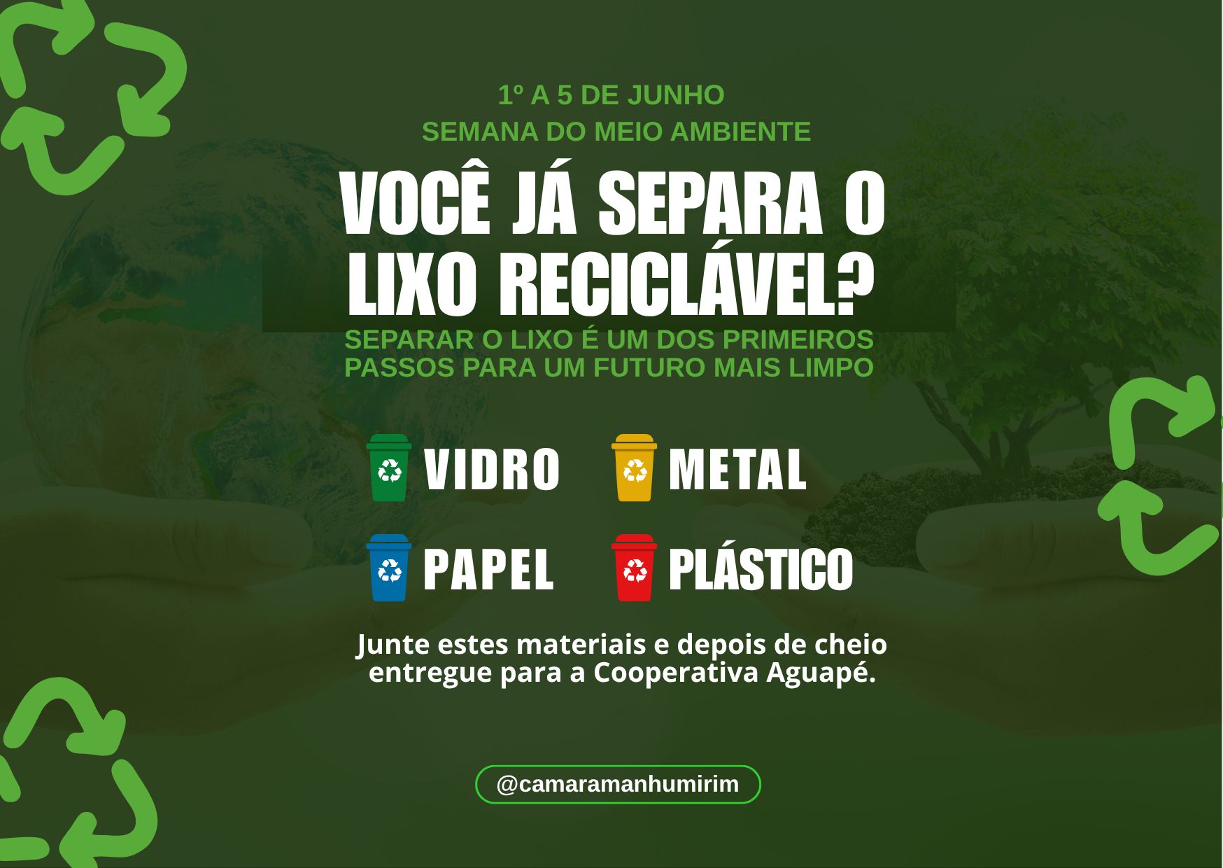 Semana do Meio Ambiente começa no dia 1º de junho